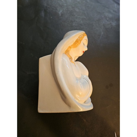 Mid-century Virgin Mother Mary Madona Planter Vase Vintage Japan - Picture 3 of 9